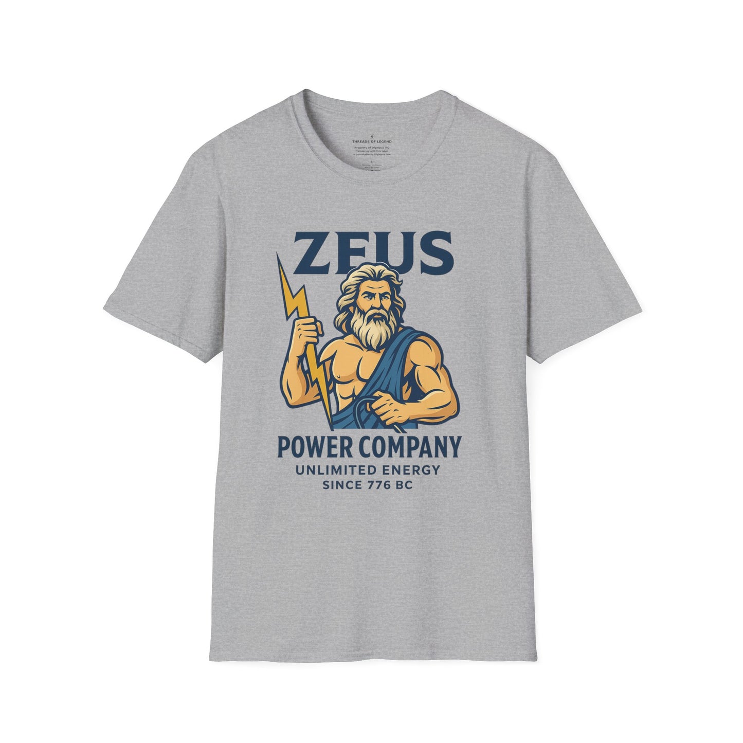 Zeus Power Company T-Shirt | Unlimited Energy Since 776 BC