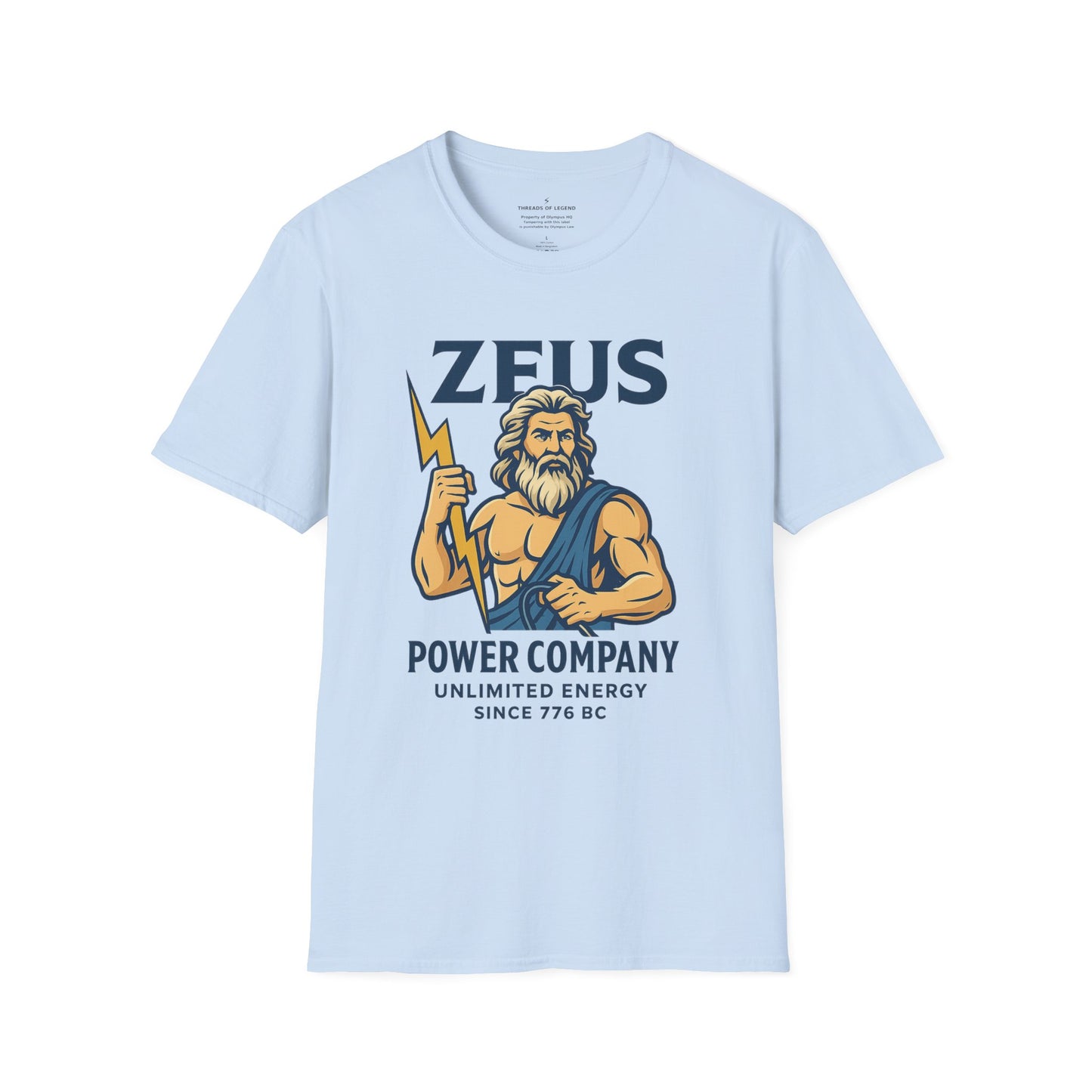Zeus Power Company T-Shirt | Unlimited Energy Since 776 BC