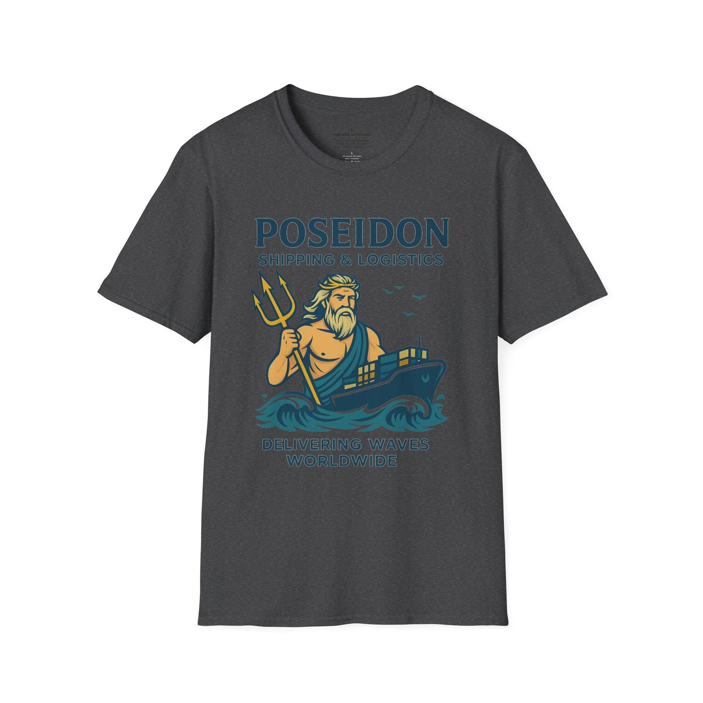 Poseidon Shipping T-Shirt | Delivering Waves Worldwide