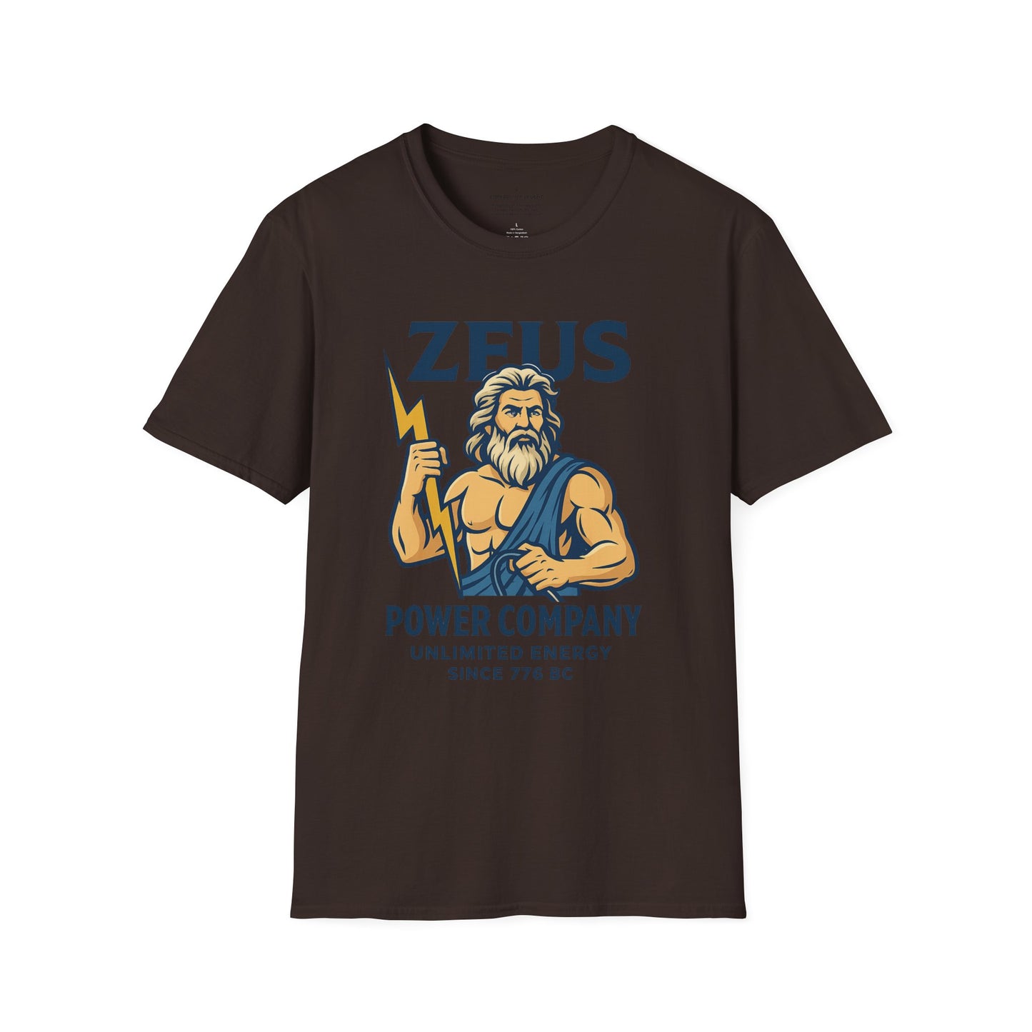 Zeus Power Company T-Shirt | Unlimited Energy Since 776 BC