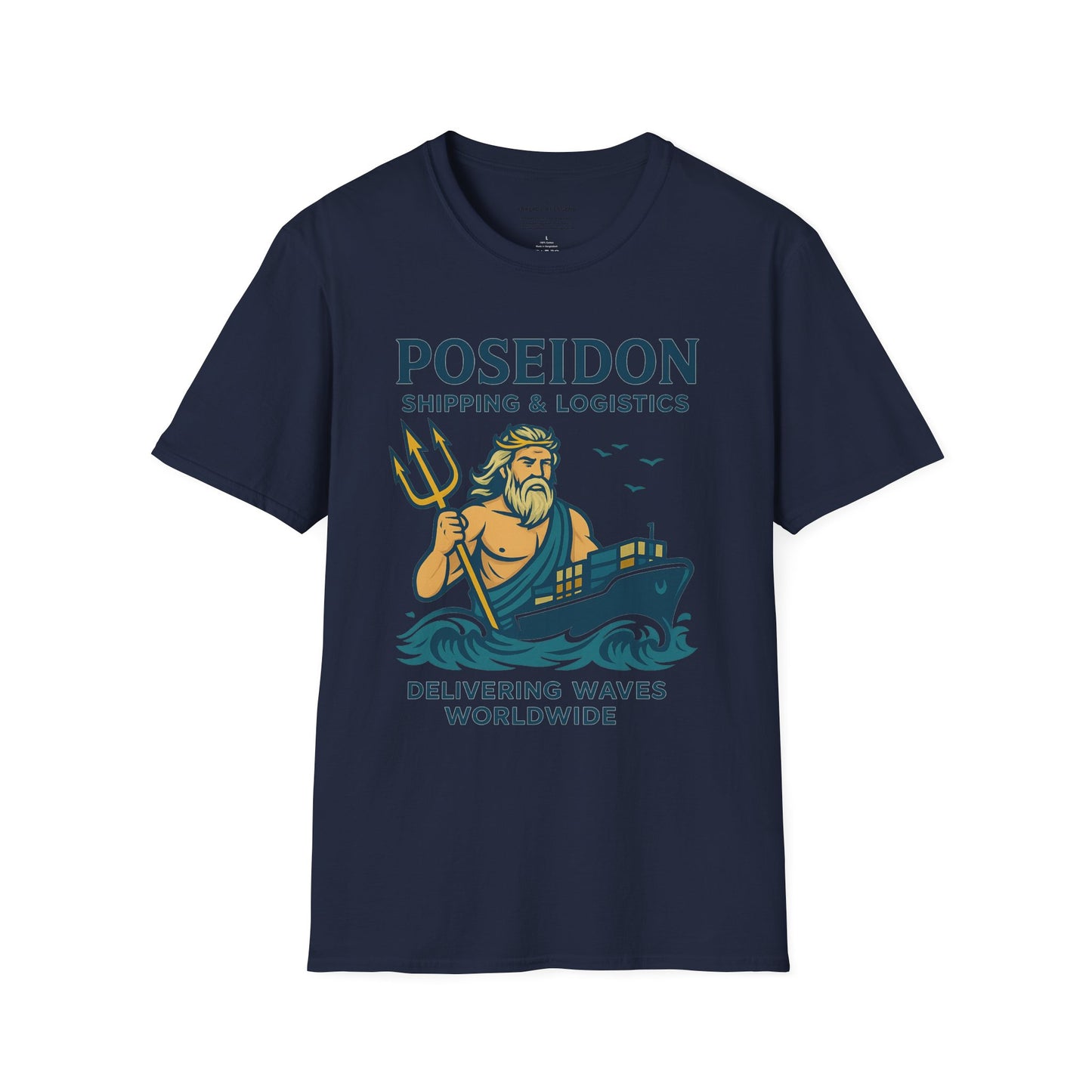 Poseidon Shipping T-Shirt | Delivering Waves Worldwide