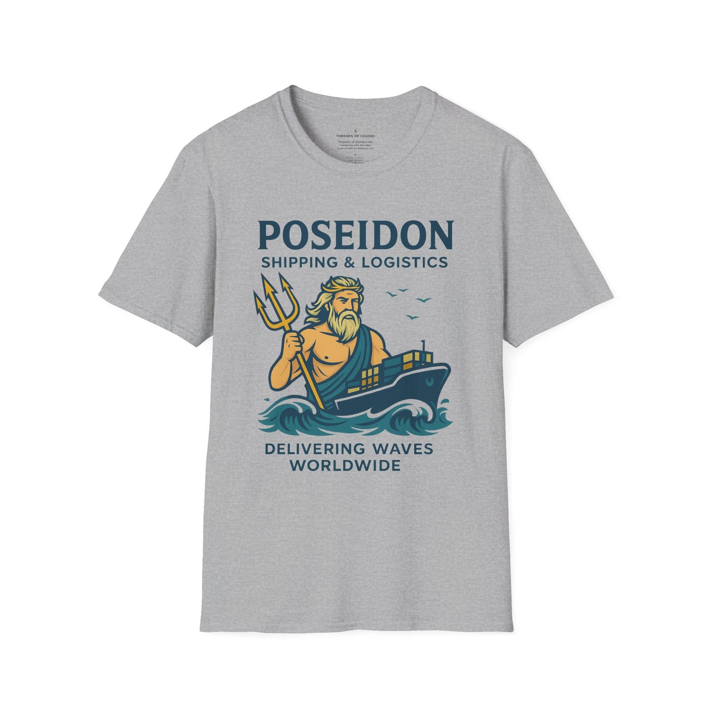 Poseidon Shipping T-Shirt | Delivering Waves Worldwide