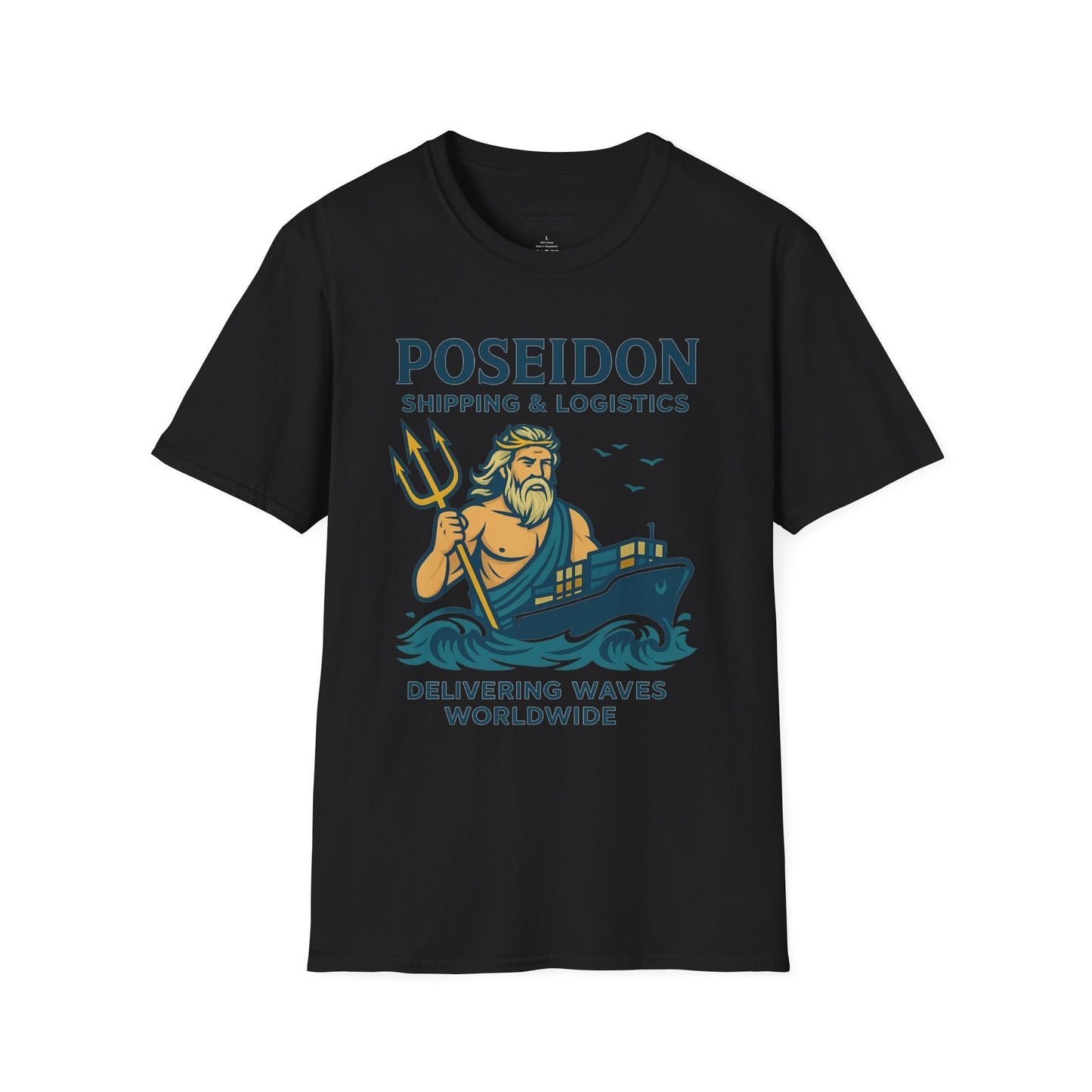 Poseidon Shipping T-Shirt | Delivering Waves Worldwide