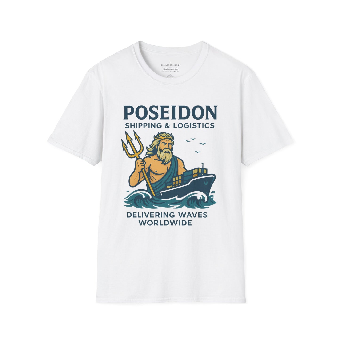 Poseidon Shipping T-Shirt | Delivering Waves Worldwide