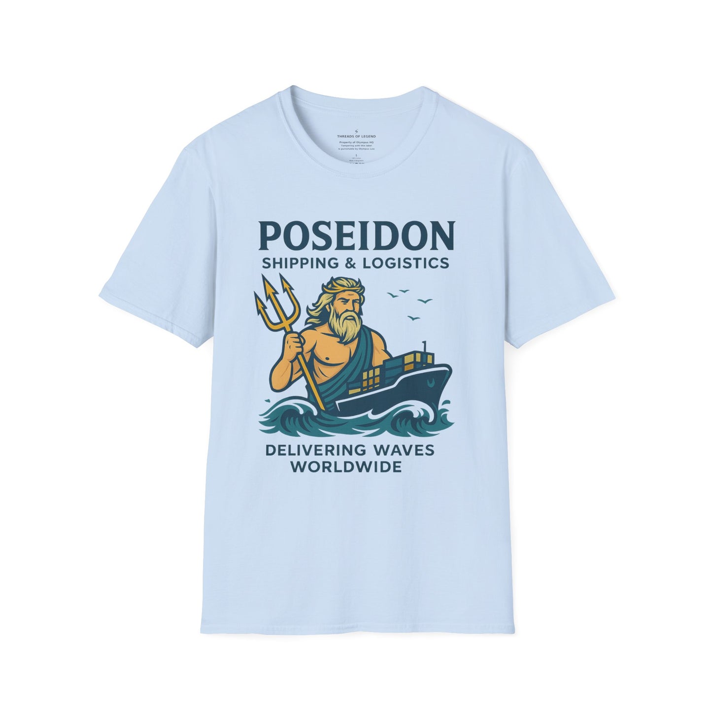 Poseidon Shipping T-Shirt | Delivering Waves Worldwide