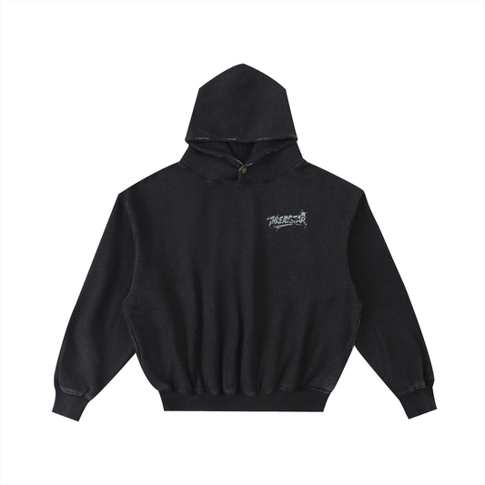 ThreadStar Frayed Enzyme Washed Hoodie