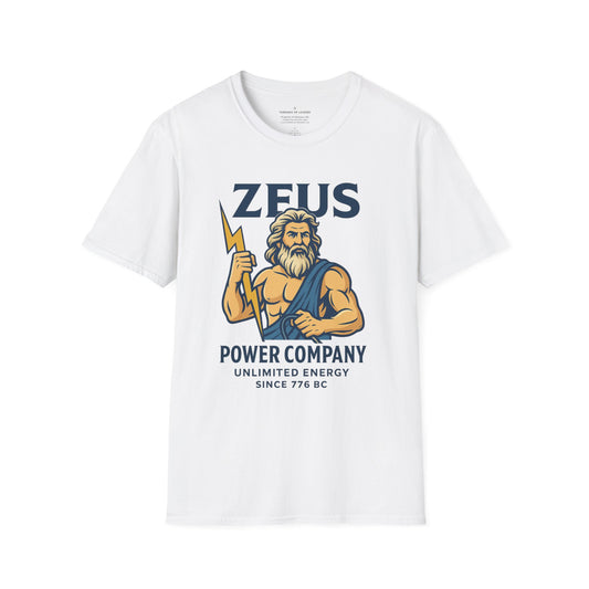 Zeus Power Company T-Shirt | Unlimited Energy Since 776 BC