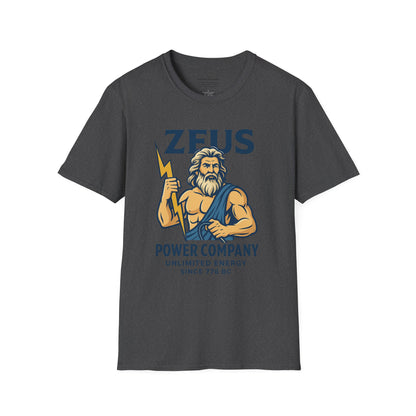 Zeus Power Company T-Shirt | Unlimited Energy Since 776 BC