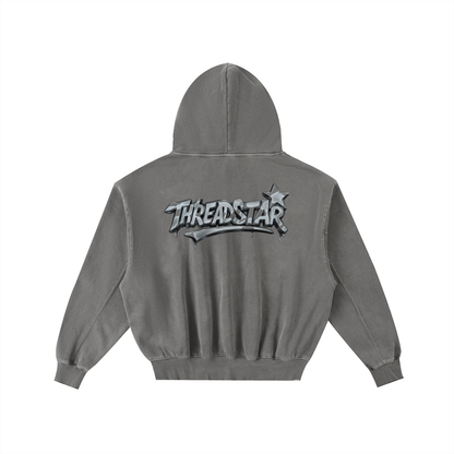 ThreadStar Frayed Enzyme Washed Hoodie